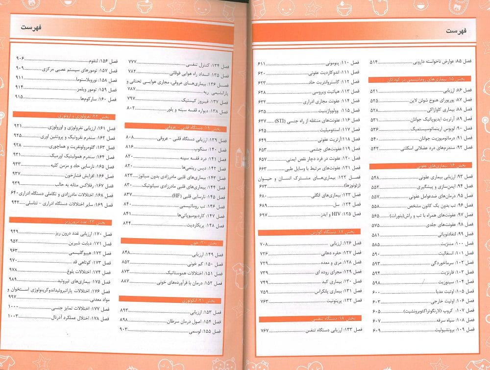 فهرست کتاب طب کودکان نلسون 2023 اندیشه رفیع