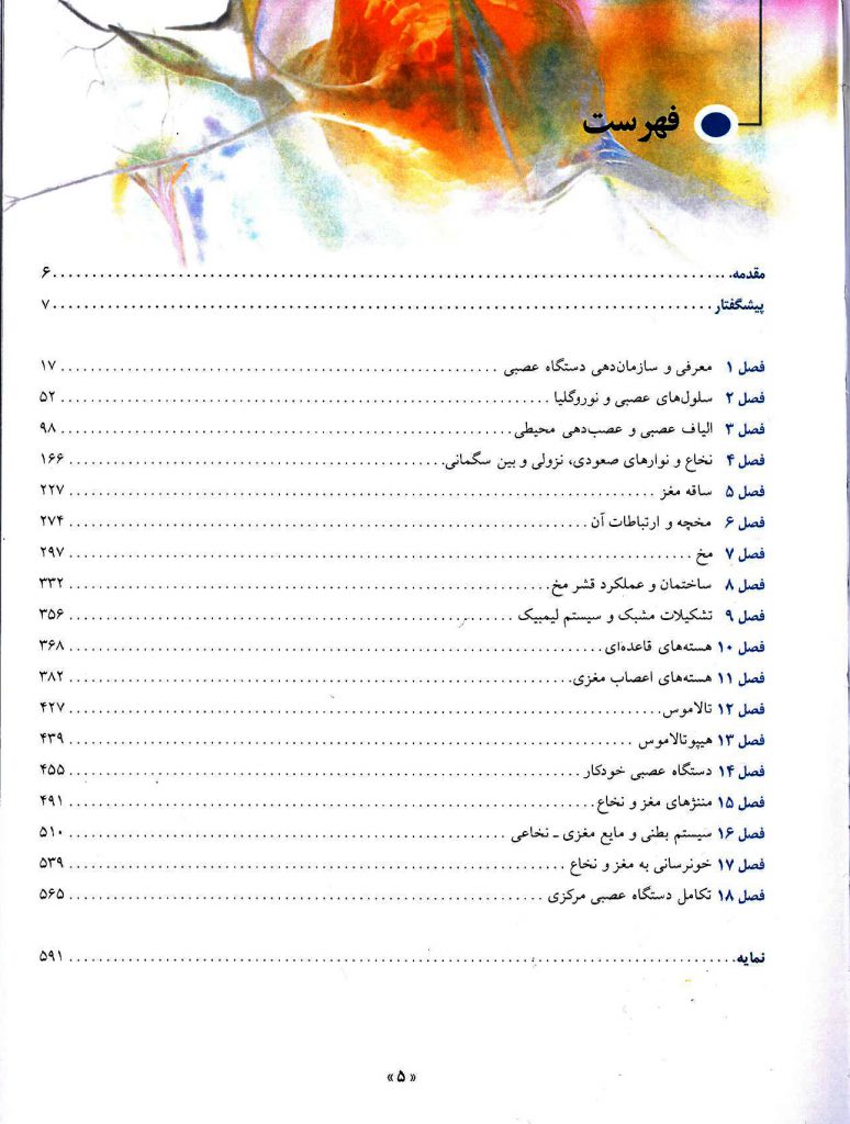 فهرست اصلی کتاب کتاب نوروآناتومي باليني اسنل 2019