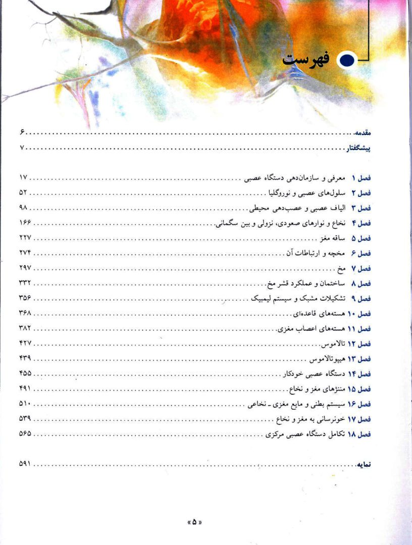 فهرست اصلی کتاب کتاب نوروآناتومي باليني اسنل 2019