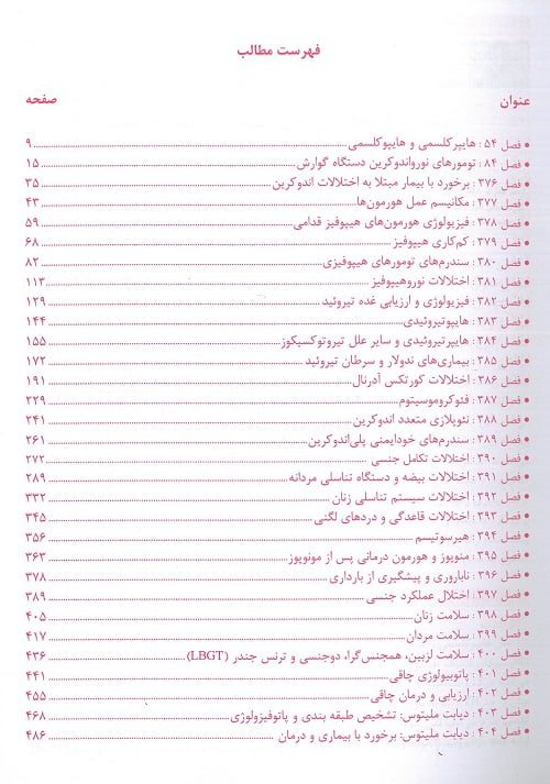 فهرست 1 کتاب هاریسون غدد 2022 از نشر آرتین طب