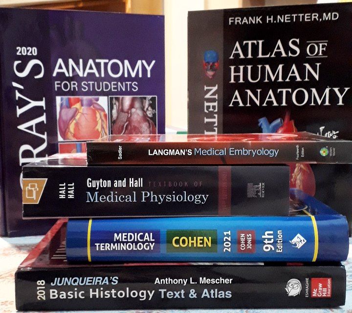 بسته و پکیج کتاب های ترم اول پزشکی به زبان انگلیسی | نشر اشراقیه | شامل کتاب های گری نتر لانگمن ترمینولوژی گایتون جان کوئیرا