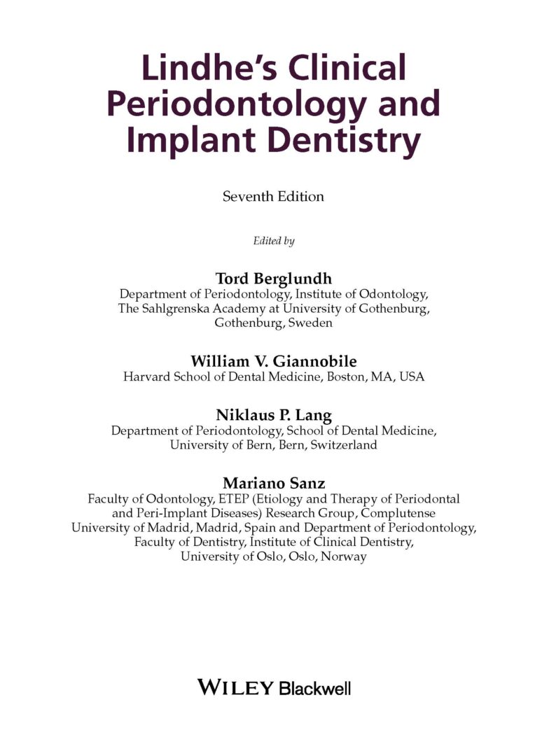 LINDHE’S Clinical Periodontology and Implant Dentistry 2022