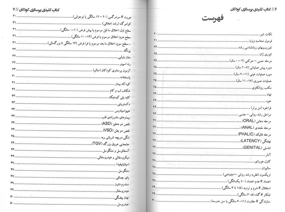 فهرست 1 کتاب کلیدی پرستاری کودکا نشر حکیم3