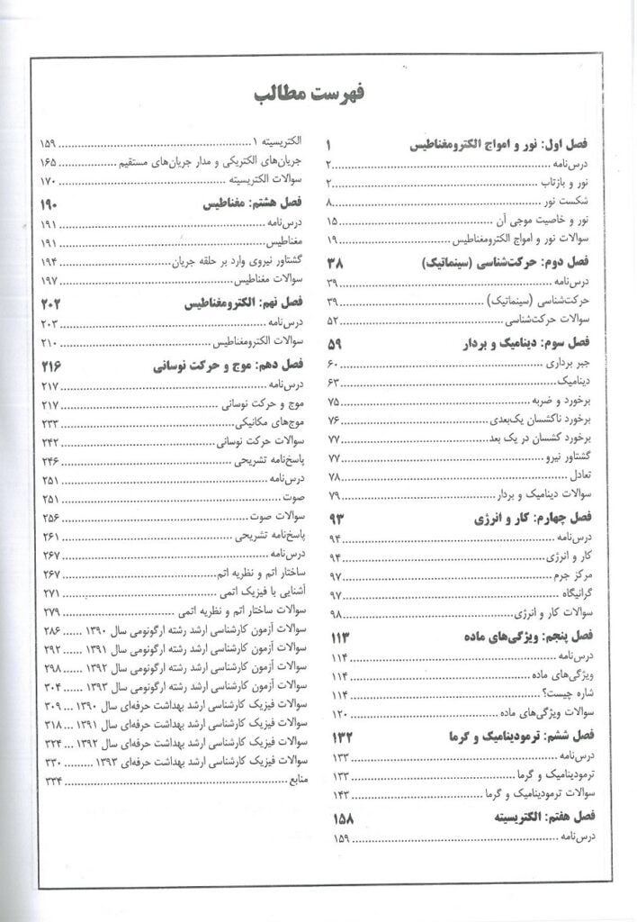 content کتاب جامع فیزیک در بهداشت آثار سبجان