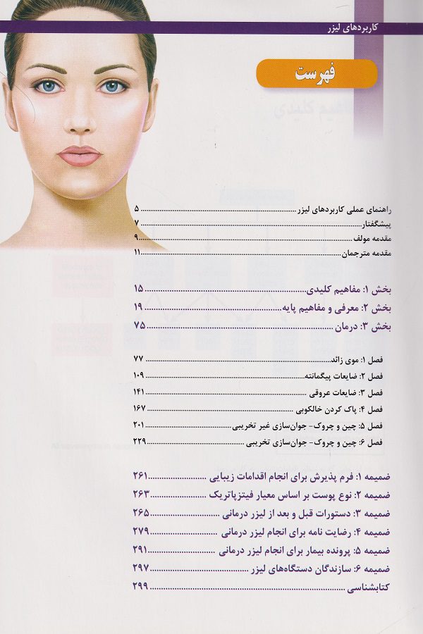 فهرست کتاب راهنمای عملی کاربردهای لیزر