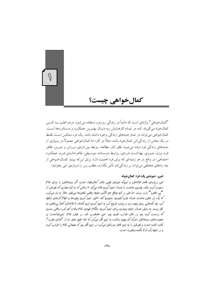 غلبه بر کمال خواهی - صفحه 8