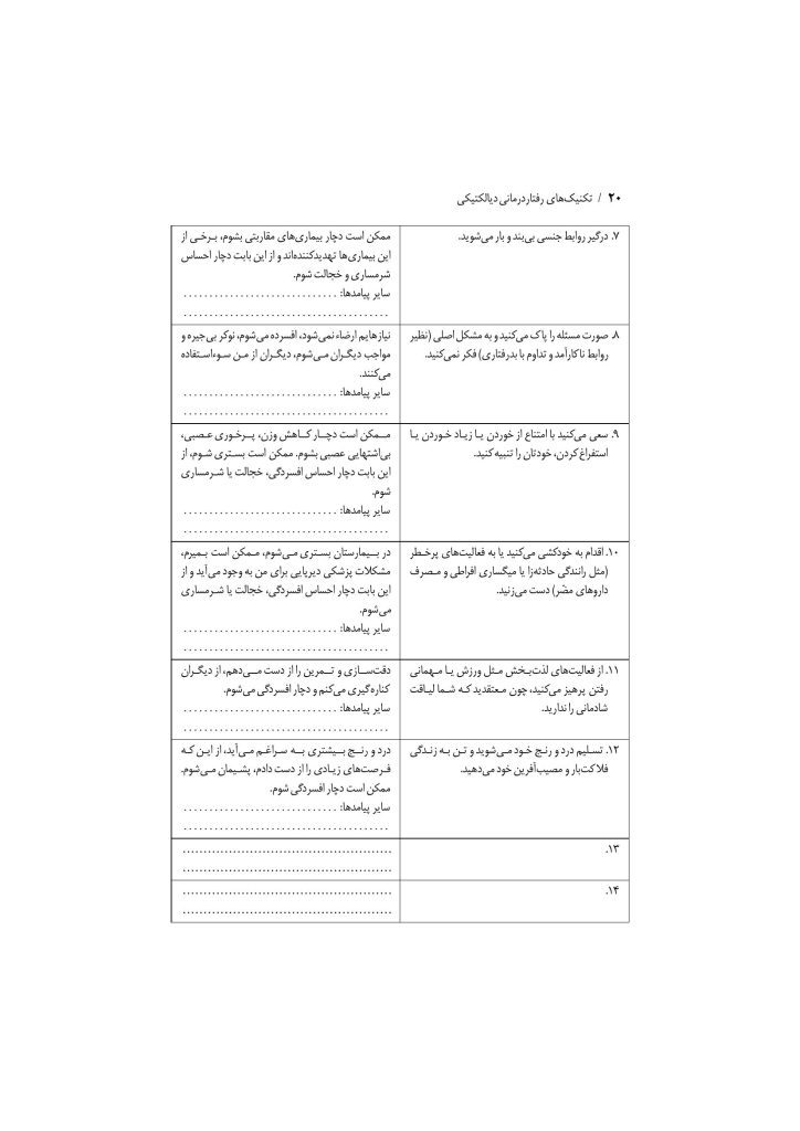 تکنیک های رفتار درمانی دیالکتیکی - صفحه 17