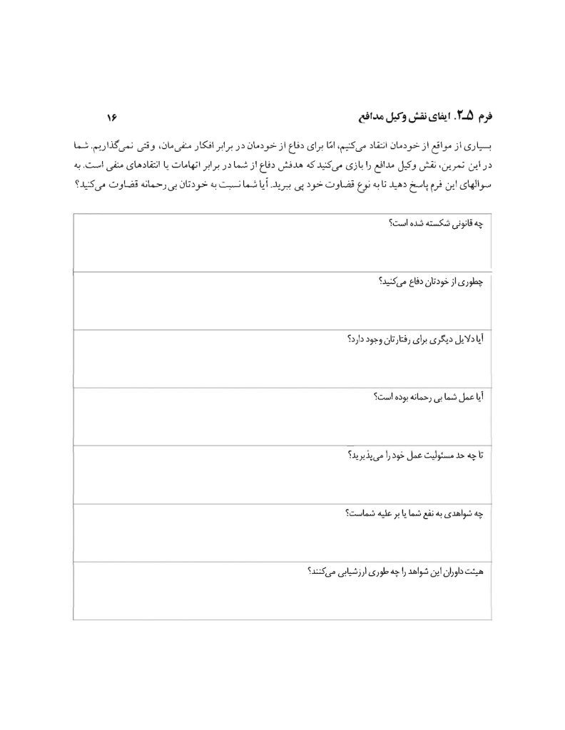 تکنیکهای شناخت درمانی - صفحه 16