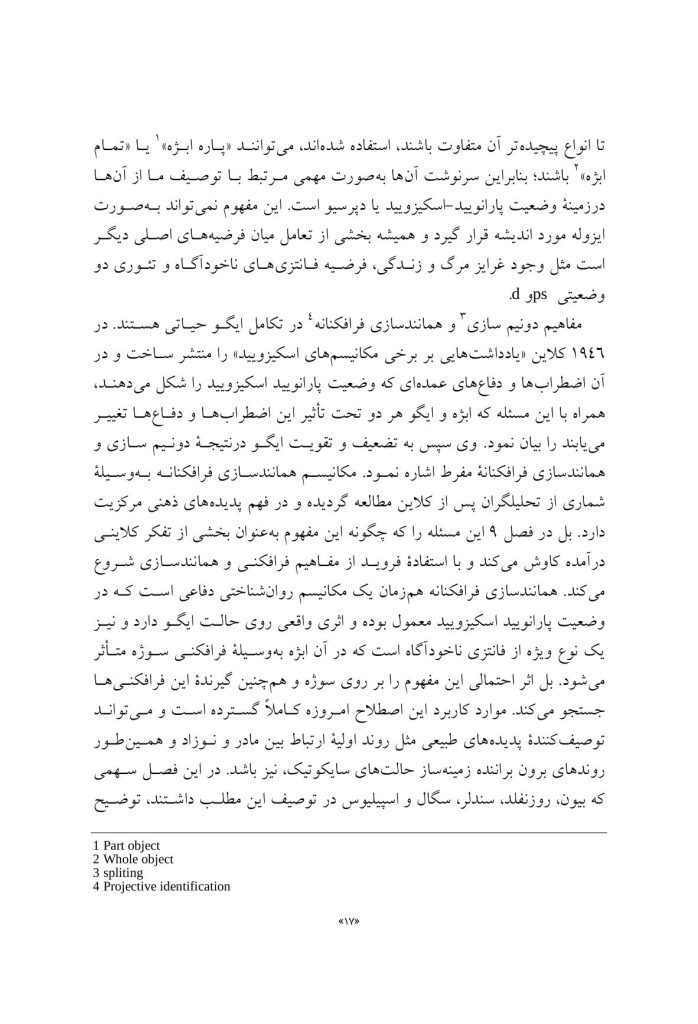 تئوری های کلاینی از منظر معاصر - صفحه 13