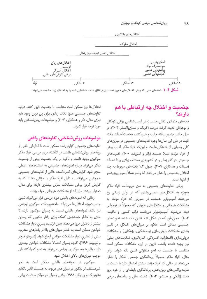 روانشناسی مرضی کودک و نوجوان (فرهی ) - صفحه 23