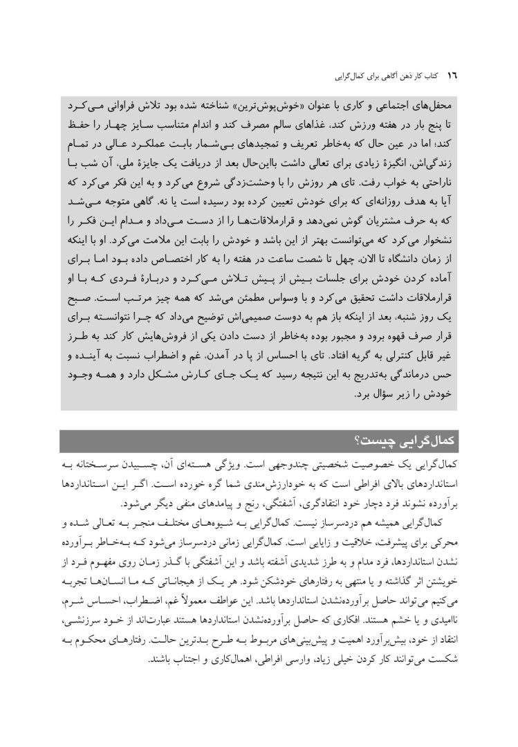 کتاب کار ذهن آگاهی برای کمالگرایی - صفحه 9