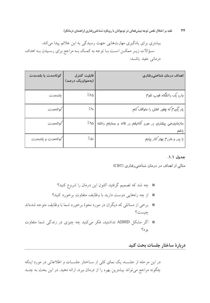 غلبه بر اختلال نقص توجه/بیشفعالی در نوجوانان - صفحه 20
