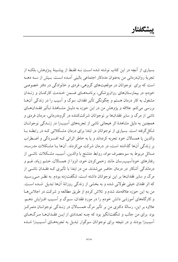 مشاوره با نوجوانان در شرایط فقدان، سوگ و آسیب - صفحه 6