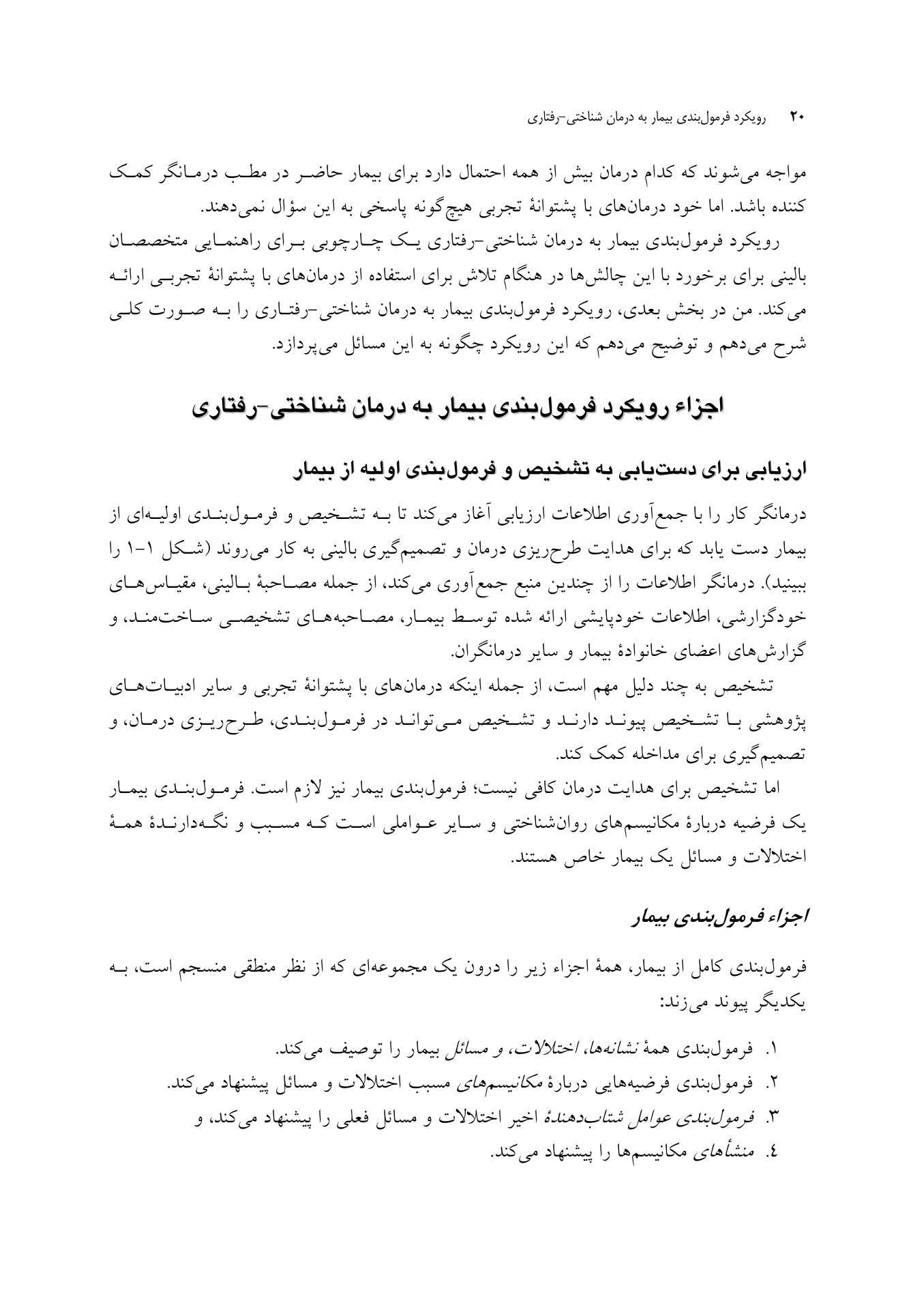 رویکرد فرمولبندی بیمار به درمان شناختی-رفتاری - صفحه 15