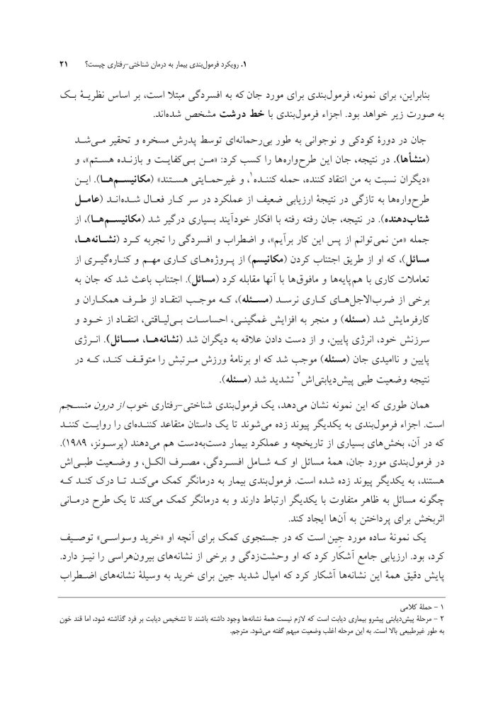 رویکرد فرمولبندی بیمار به درمان شناختی-رفتاری - صفحه 16