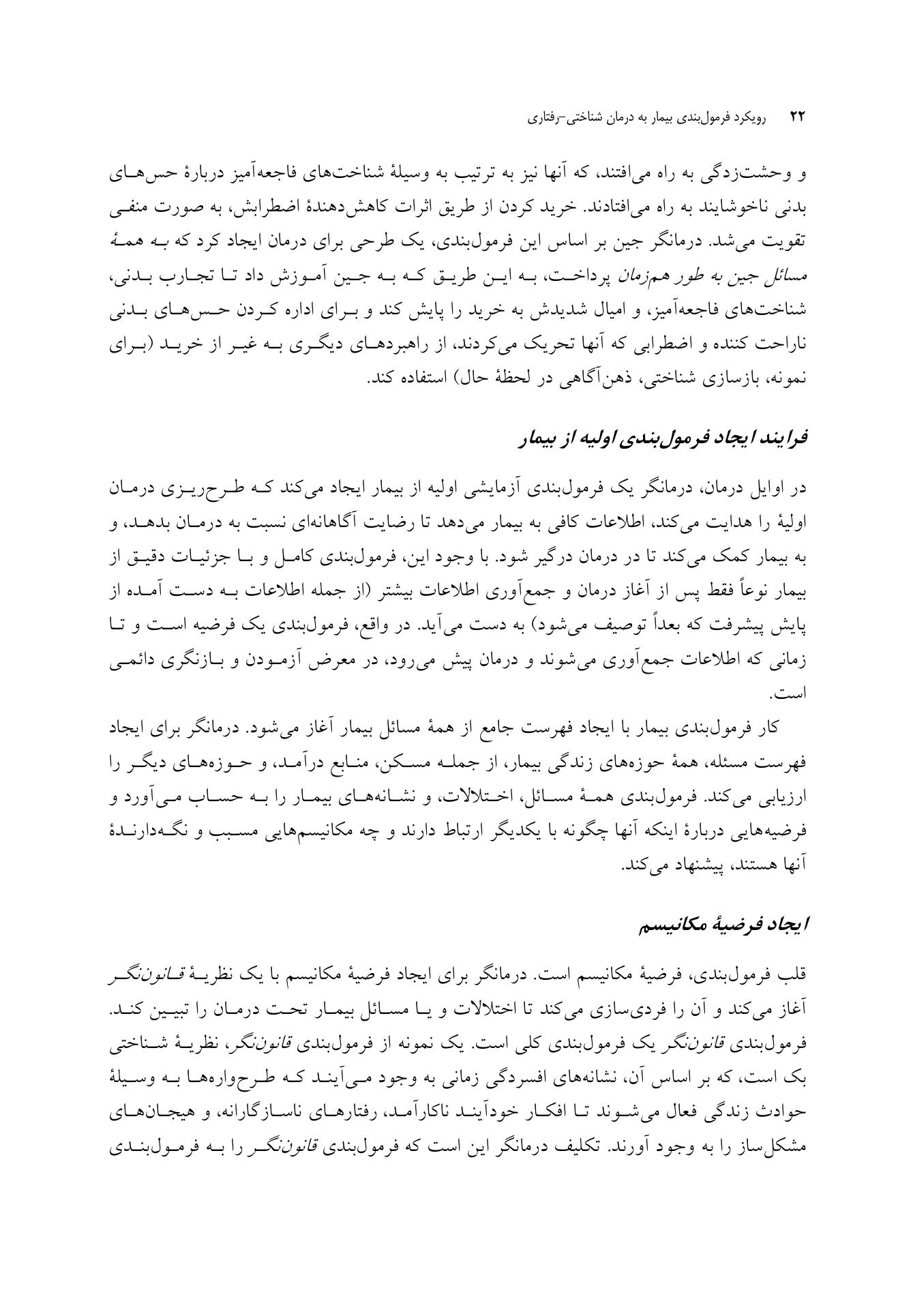 رویکرد فرمولبندی بیمار به درمان شناختی-رفتاری - صفحه 17