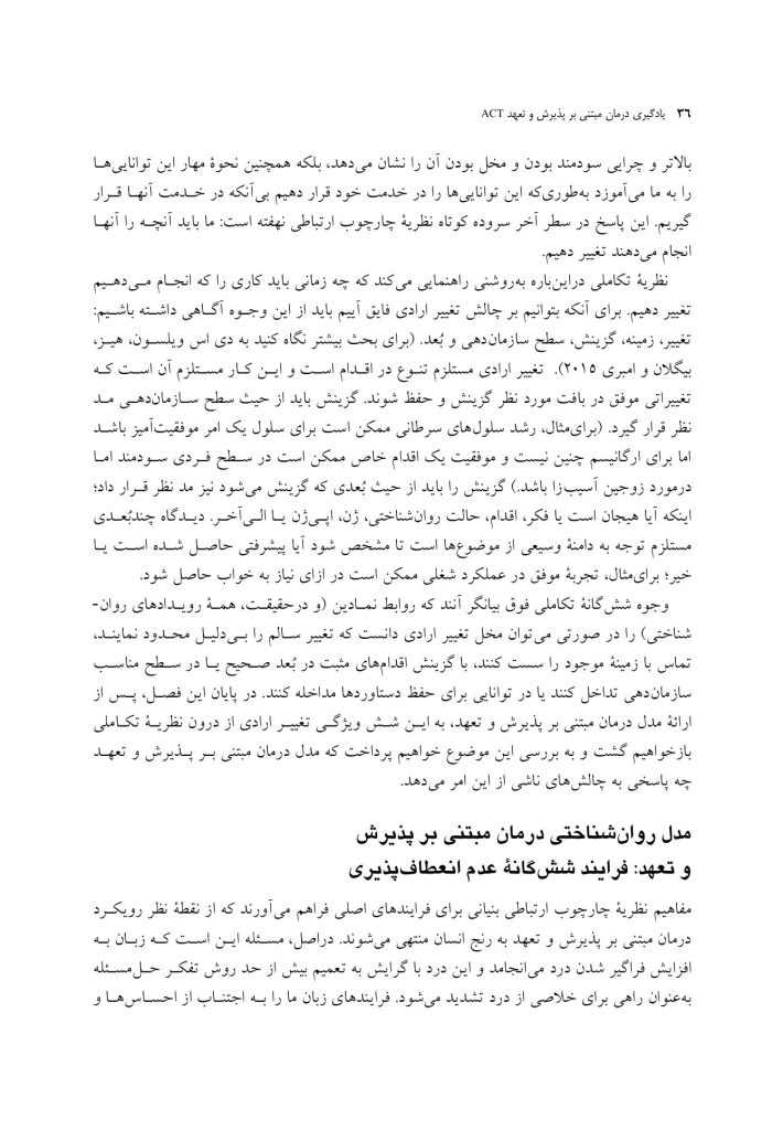 یادگیری درمان مبتنی بر پذیرش و تعهد ACT - صفحه 8