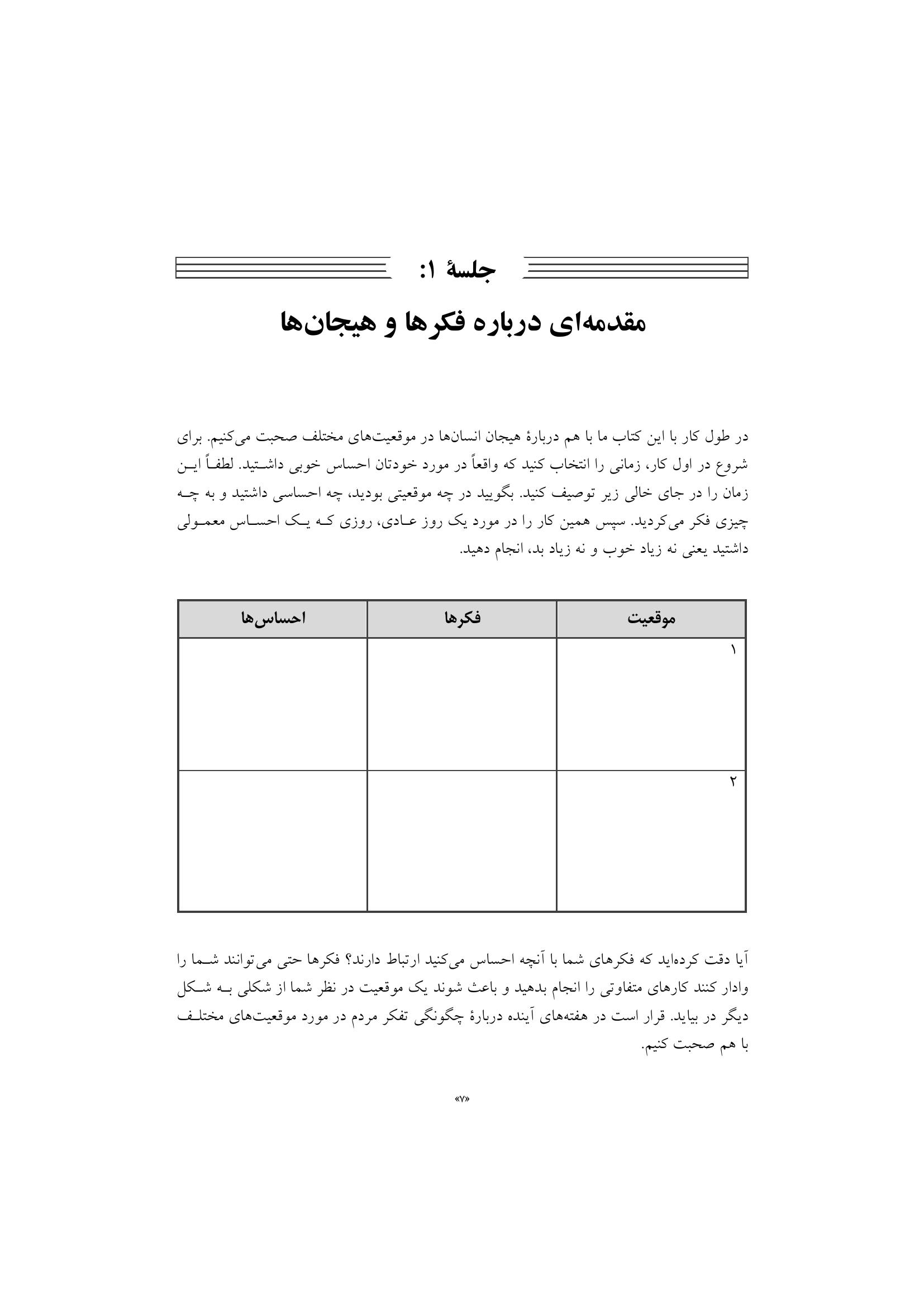 درمان شناختی رفتاری اضطراب نوجوانان: برنامه مدیریت ترس - صفحه 3